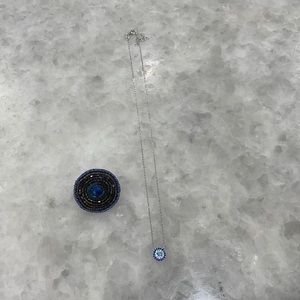 Greek eye sterling silver necklace 💙 and adjustable ring